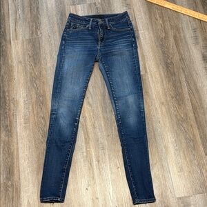 Buckle Black Women's Dark Blue Stretch Skinny Jeans 26x32